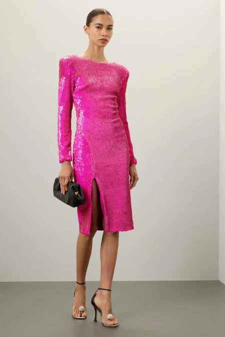 Blush Pink Sequin Party Dress