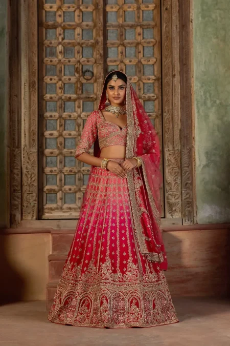 Crimson Dream Silk Lehenga