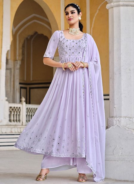 Lavender Shine Palazzo Suit