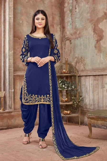 Royal Blue Patiala Salwar Suit